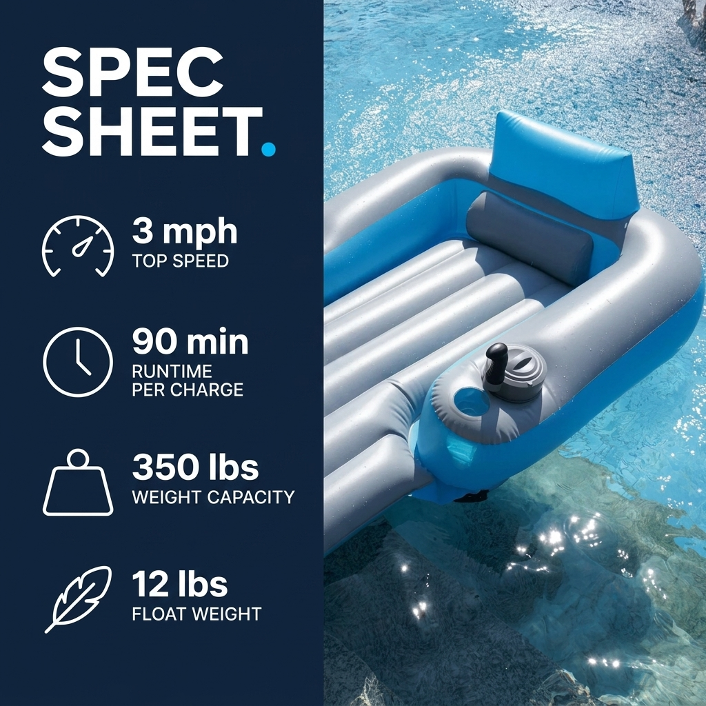 CruiseFloat™ — Motorized Inflatable Pool Lounger